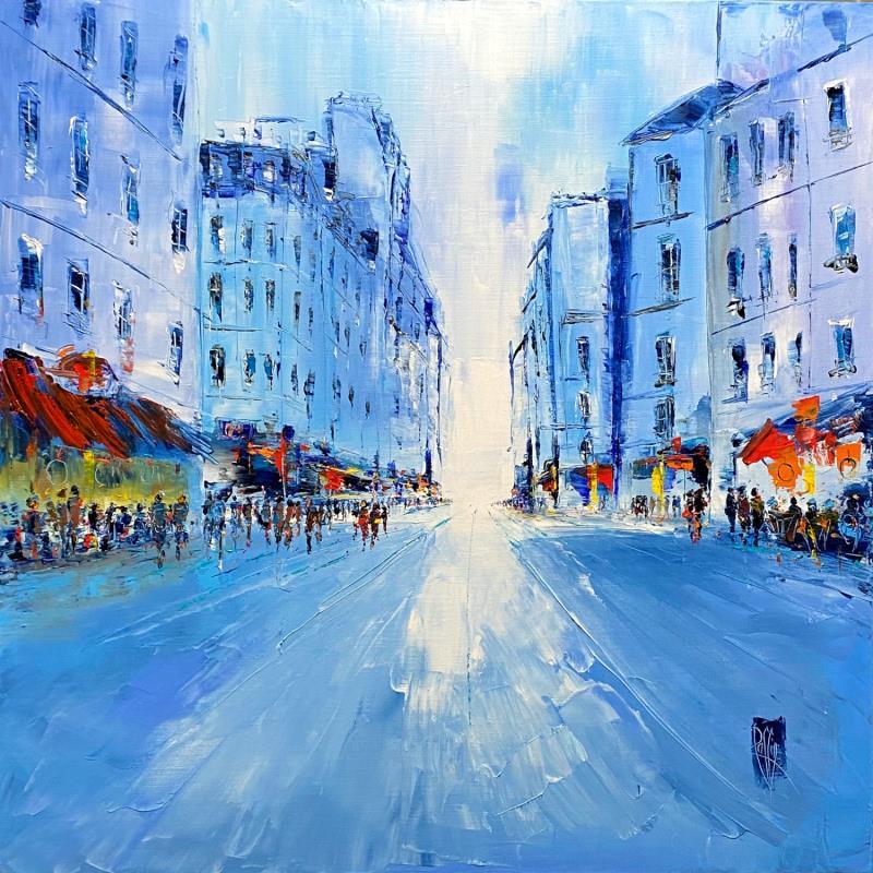 Painting Grand boulevard by Raffin Christian | Painting Figurative Urban Oil