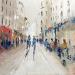 Painting Passage en ville by Raffin Christian | Painting Figurative Urban Oil