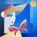 Peinture Saint-Tropez par Gustavsen Karl | Tableau Figuratif Portraits Mode Scènes de vie Acrylique Collage