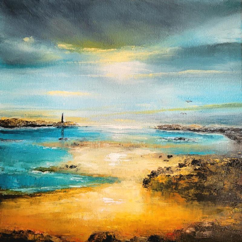 Painting Le Phare by Rochette Patrice | Painting Figurative Marine Oil