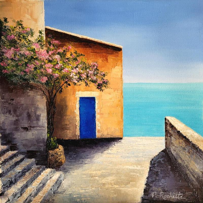 Gemälde Une porte sur l'horizon von Rochette Patrice | Gemälde Figurativ Landschaften Öl
