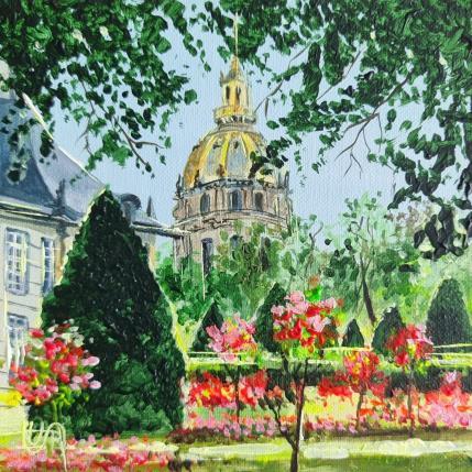 Peinture The wonderful gardens of Paris par Rasa | Tableau Figuratif Acrylique Urbain