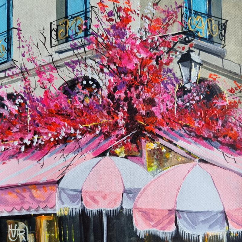 Painting Caafe le paradis by Rasa | Painting Figurative Urban Acrylic