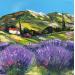 Painting Les lavandes en Provence by Degabriel Véronique | Painting Figurative Landscapes Nature Oil