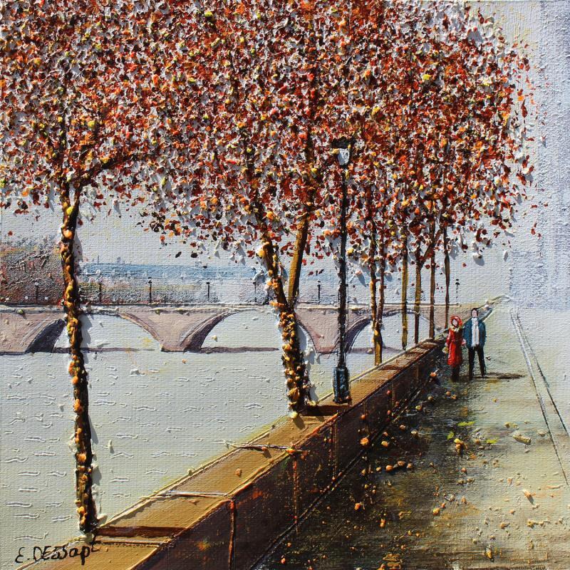 Peinture Un parfum d'automne par Dessapt Elika | Tableau Impressionnisme Acrylique Sable