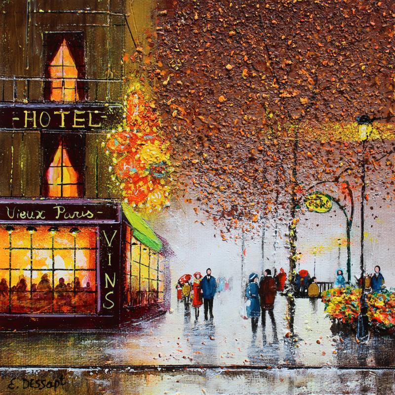 Peinture Les reliefs d'automne par Dessapt Elika | Tableau Impressionnisme Acrylique Sable