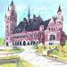 Painting NO.  2482  THE HAGUE  PEACE PALACE by Thurnherr Edith | Painting Subject matter Urban Watercolor
