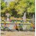 Gemälde Le jardin des Tuileries von Decoudun Jean charles | Gemälde Figurativ Urban Aquarell
