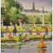 Painting Paris Luxembourg, bateaux et Tour Eiffel by Decoudun Jean charles | Painting Figurative Urban Watercolor