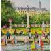 Peinture Paris Jardin du Luxembourg par Decoudun Jean charles | Tableau Figuratif Urbain Aquarelle