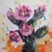 Peinture Blooming cactus par Lunetskaya Elena | Tableau Figuratif Paysages Nature Huile