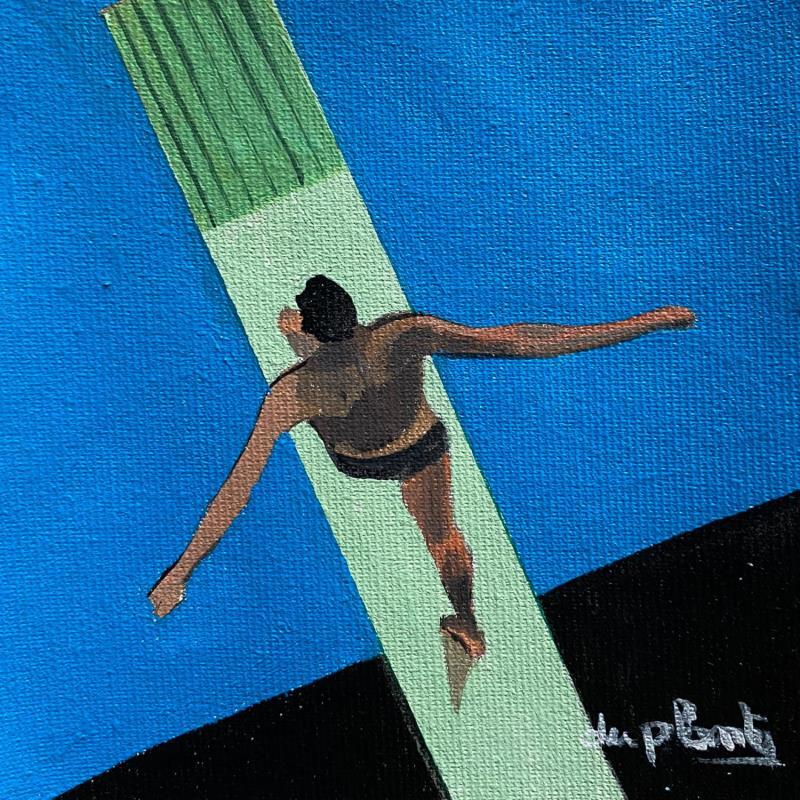 Painting Le saut by Du Planty Anne | Painting Figurative Acrylic Life style