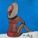Peinture Le bikini Rose par Du Planty Anne | Tableau Figuratif Scènes de vie Acrylique