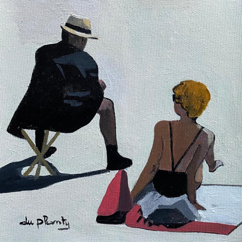 Painting L’homme au tabouret by Du Planty Anne | Painting Figurative Acrylic Life style, Marine, Pop icons