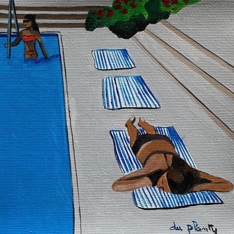 Painting Bikini noir et rouge by Du Planty Anne | Painting Figurative Acrylic Life style, Marine, Pop icons