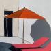 Gemälde Le parasol orange von Du Planty Anne | Gemälde Figurativ Architektur Acryl