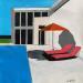 Painting Le parasol orange by Du Planty Anne | Painting Figurative Architecture Acrylic