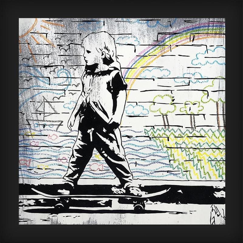 Peinture Skater boy par Di Vicino Gaudio Alessandro | Tableau Street Art Scènes de vie Acrylique