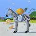 Painting Zèbre aux citrons by Lionnet Pascal | Painting Surrealism Landscapes Animals Still-life Acrylic
