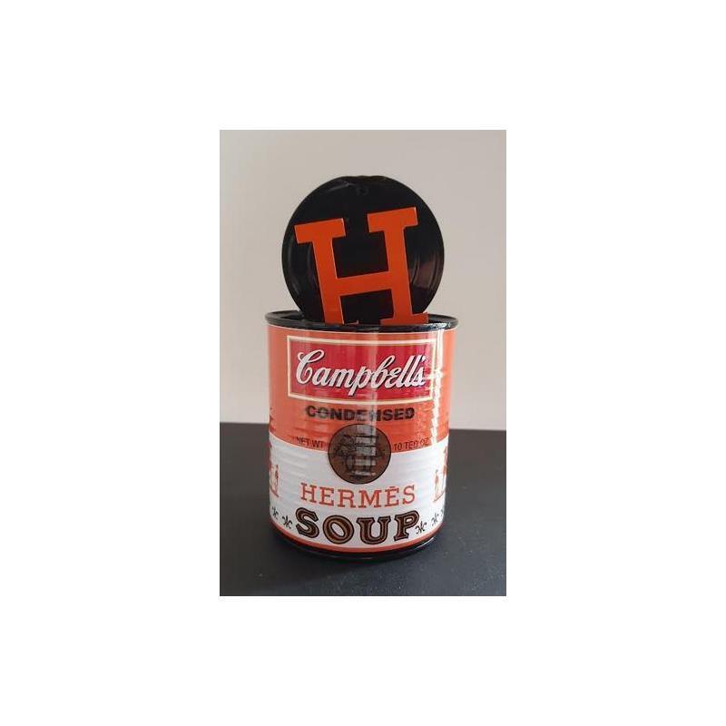 Sculpture HERMES SOUP by TED | Sculpture Pop-art Pop icons Recycled objects