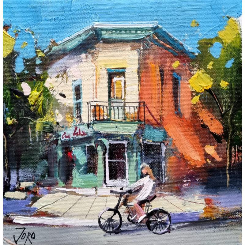 Peinture Sunday mood par Joro | Tableau Figuratif Huile Urbain