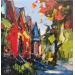 Peinture Colorful street par Joro | Tableau Figuratif Urbain Huile