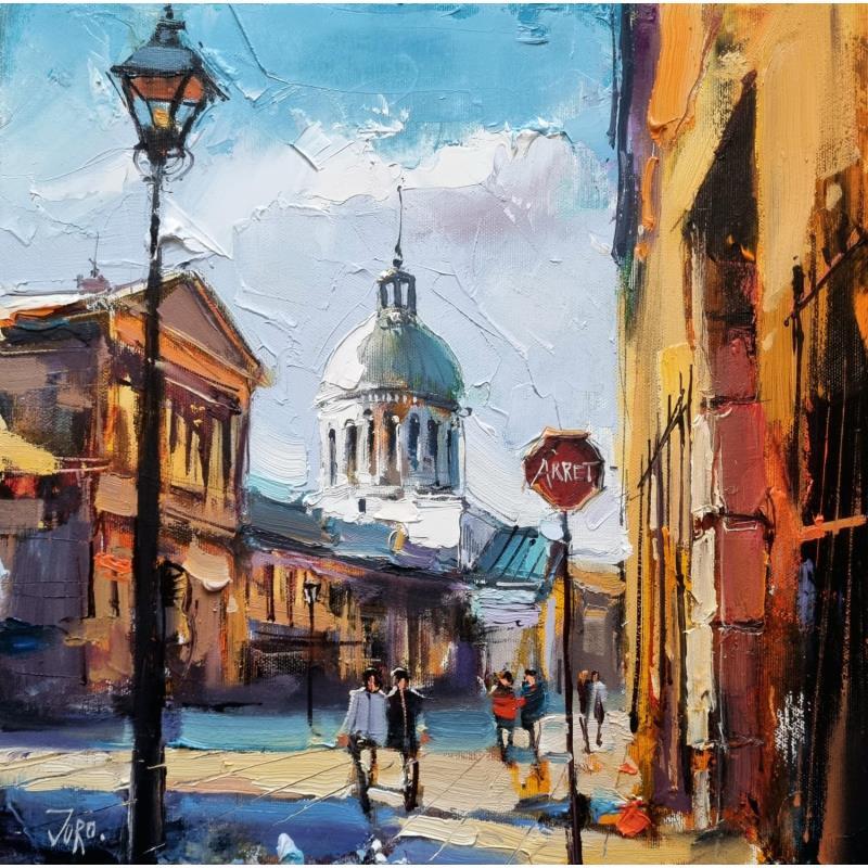 Peinture Busy day on Montreal par Joro | Tableau Figuratif Urbain Huile