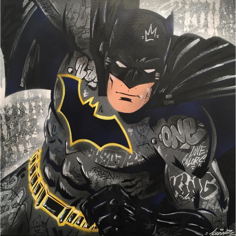 Peinture Batman action par Kedarone | Tableau Pop-art Icones Pop Graffiti Acrylique