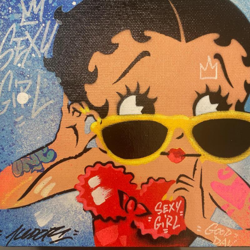 Gemälde Betty Summer von Kedarone | Gemälde Pop-Art Pop-Ikonen Graffiti Acryl
