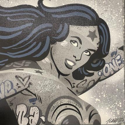 Gemälde Wonder Woman von Kedarone | Gemälde Pop-Art Acryl, Graffiti Pop-Ikonen