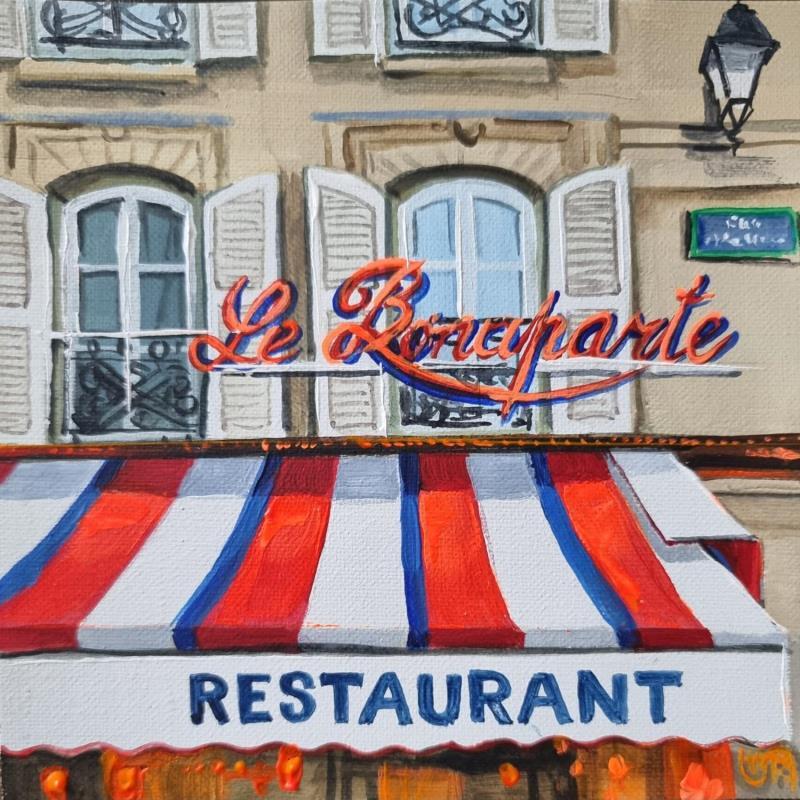Gemälde  Restaurant le Bonaparte von Rasa | Gemälde Figurativ Acryl Urban