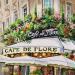Painting Cafe de Flore by Rasa | Painting Figurative Urban Acrylic