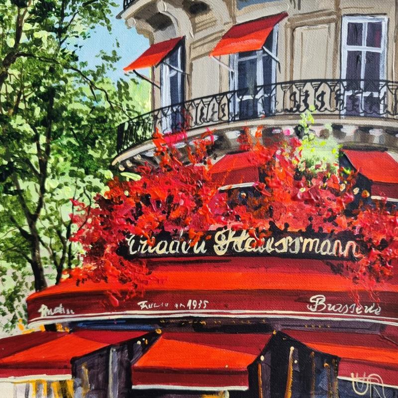 Peinture  Triadou Haussman par Rasa | Tableau Figuratif Acrylique Urbain