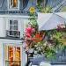 Painting Charming Parisian Terraces by Rasa | Painting Figurative Urban Acrylic