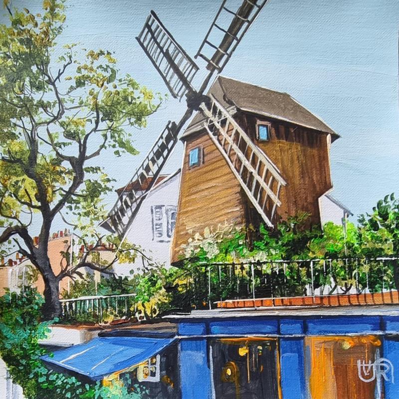 Peinture Le moulin de la galette par Rasa | Tableau Figuratif Urbain Acrylique