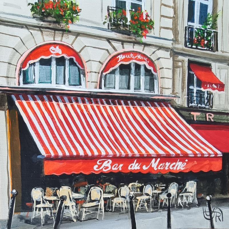 Peinture Bar du marche par Rasa | Tableau Figuratif Urbain Acrylique