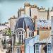 Peinture Roofs and chimneys par Rasa | Tableau Figuratif Urbain Acrylique