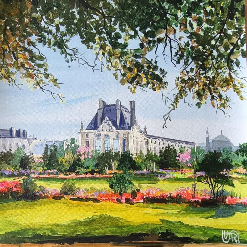 Gemälde Tuileries garden von Rasa | Gemälde Figurativ Urban Acryl