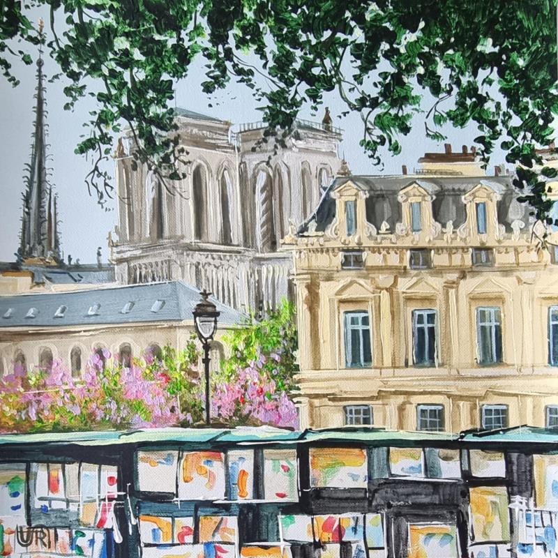 Peinture I'm waiting for you par Rasa | Tableau Figuratif Urbain Acrylique