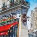 Gemälde Cafe le Buci von Rasa | Gemälde Figurativ Urban Acryl