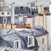 Painting Roofs by Rasa | Painting Figurative Urban Acrylic