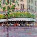 Gemälde BOULEVARD SAINT GERMAIN A PARIS von Euger | Gemälde Figurativ Urban Alltagsszenen Acryl