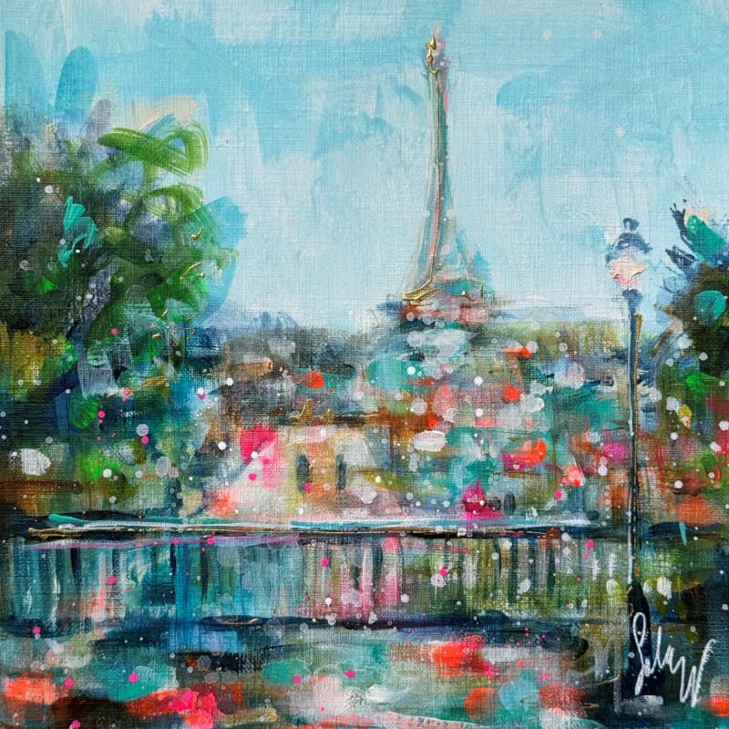 Peinture Paris View  par Solveiga | Tableau Acrylique