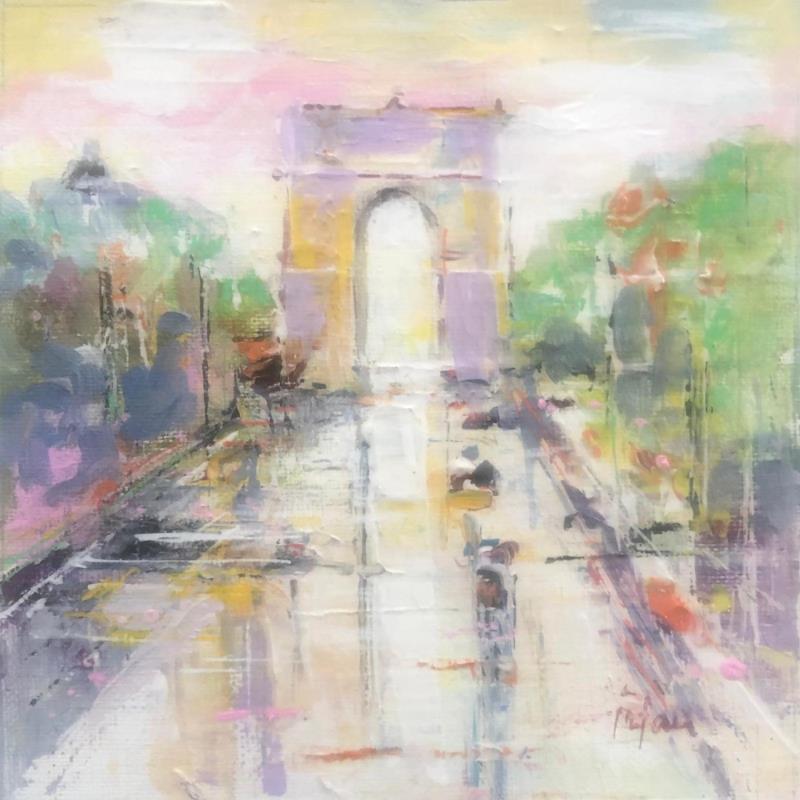 Painting Arc de Triomphe by Yavru Irfan | Painting Figurative Oil