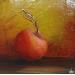 Painting Peach by Mezan de Malartic Virginie | Painting Figurative Still-life Oil