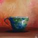 Gemälde A cup von Mezan de Malartic Virginie | Gemälde Figurativ Stillleben Öl
