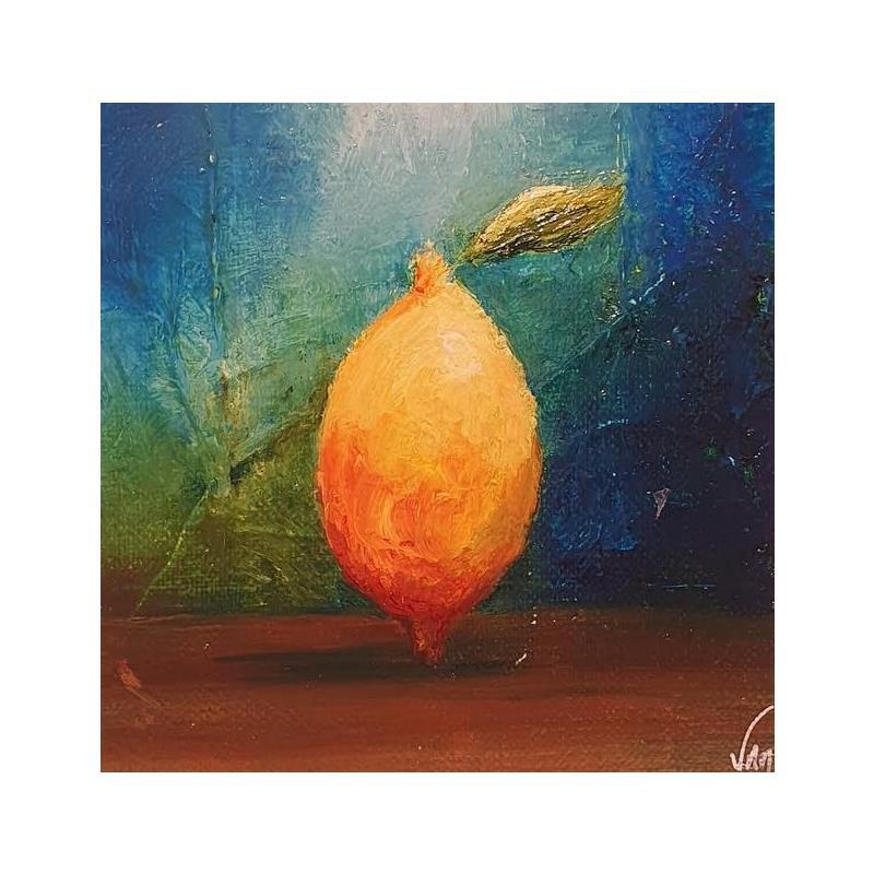 Painting Citrus by Mezan de Malartic Virginie | Painting Figurative Oil Still-life
