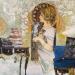 Gemälde Quelques lignes  von Romanelli Karine | Gemälde Figurativ Porträt Alltagsszenen Acryl Collage Posca Pastell Papier