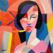 Painting Valerie by Billy Dust | Painting Abstract Portrait Acrylic