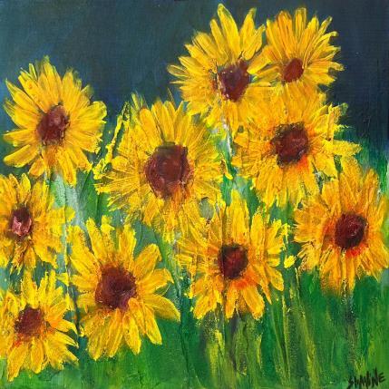 Peinture Tournesols par Shahine | Tableau Figuratif Huile